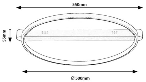 Rabalux 71344 - Plafonieră BELIZA LED/45W/230V 3000K 50x55 cm neagră