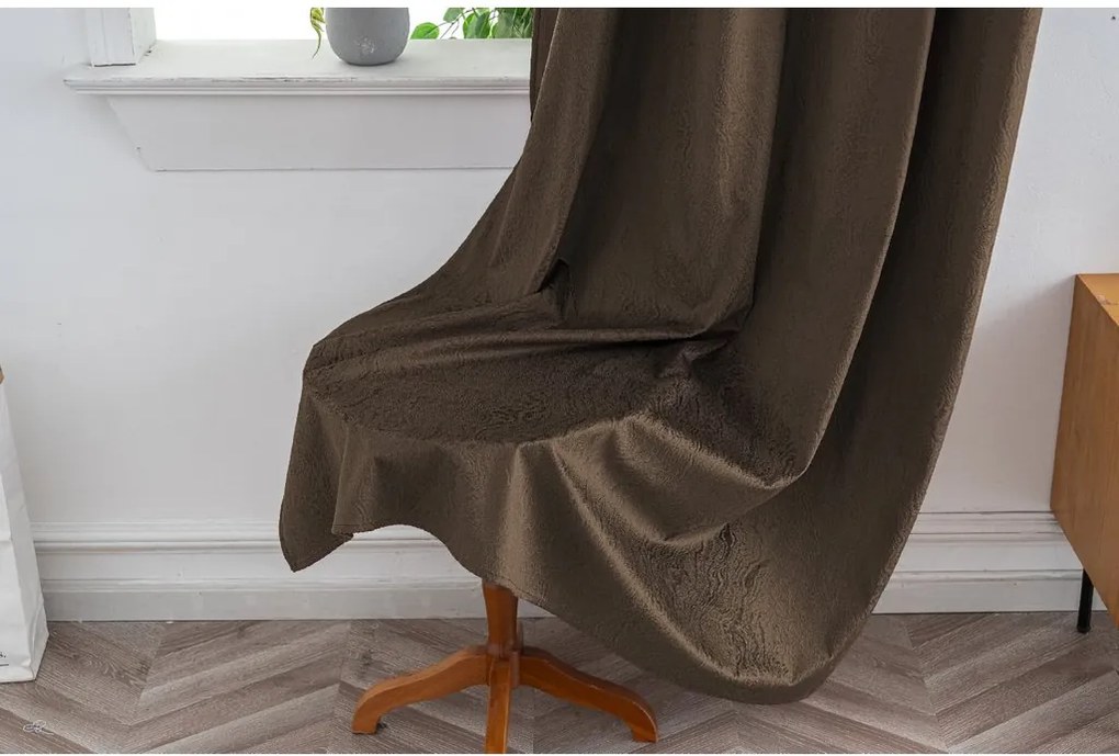 Draperie opaca DUNES VELVET 140x250 cm, maro Agatat: Rejansa