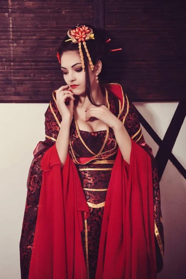 Tablou Canvas - Femeie sexy in kimono