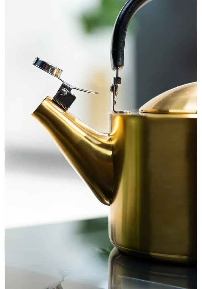 Ceainic auriu din oțel inoxidabil 1,5 l Diamante – Vialli Design