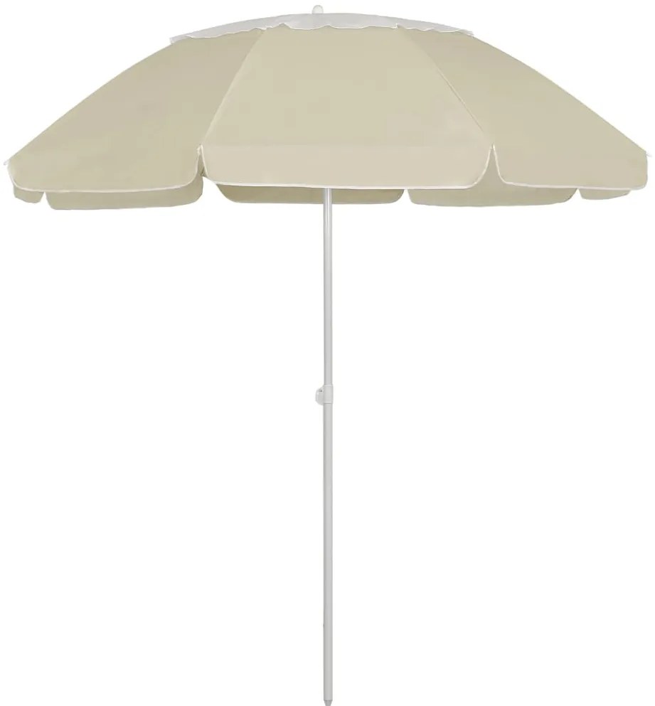 vidaXL Umbrelă de soare de plajă, galben nisipiu, 300 cm