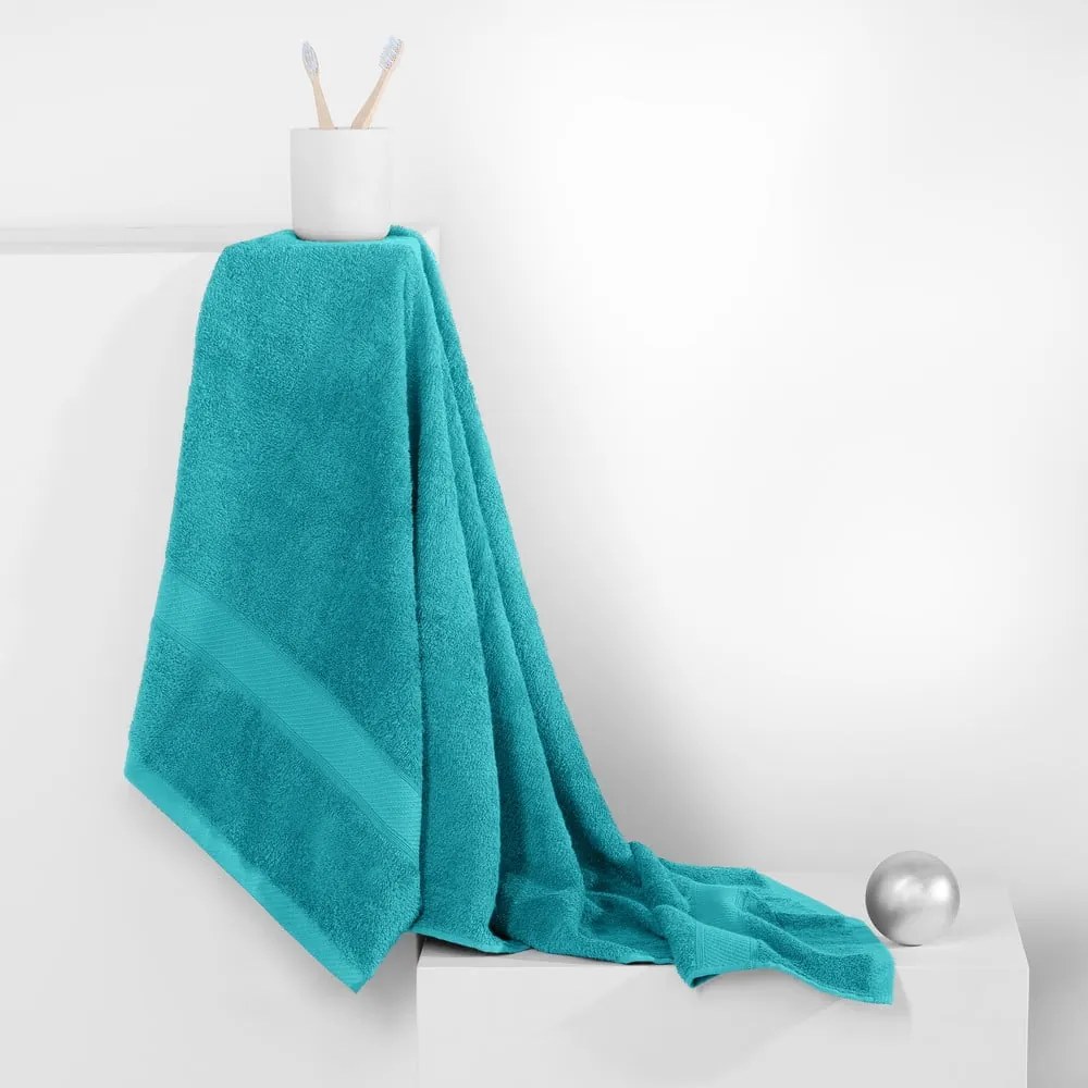 Prosop albastru/turcoaz din amestec de bambus din frotir 50x100 cm Bamby – Restilo