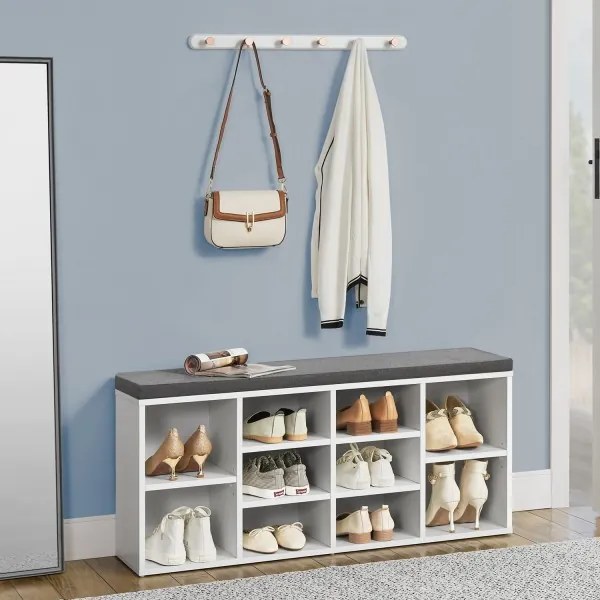 Jusky Banca pantofi 104x30x48 cm - alba