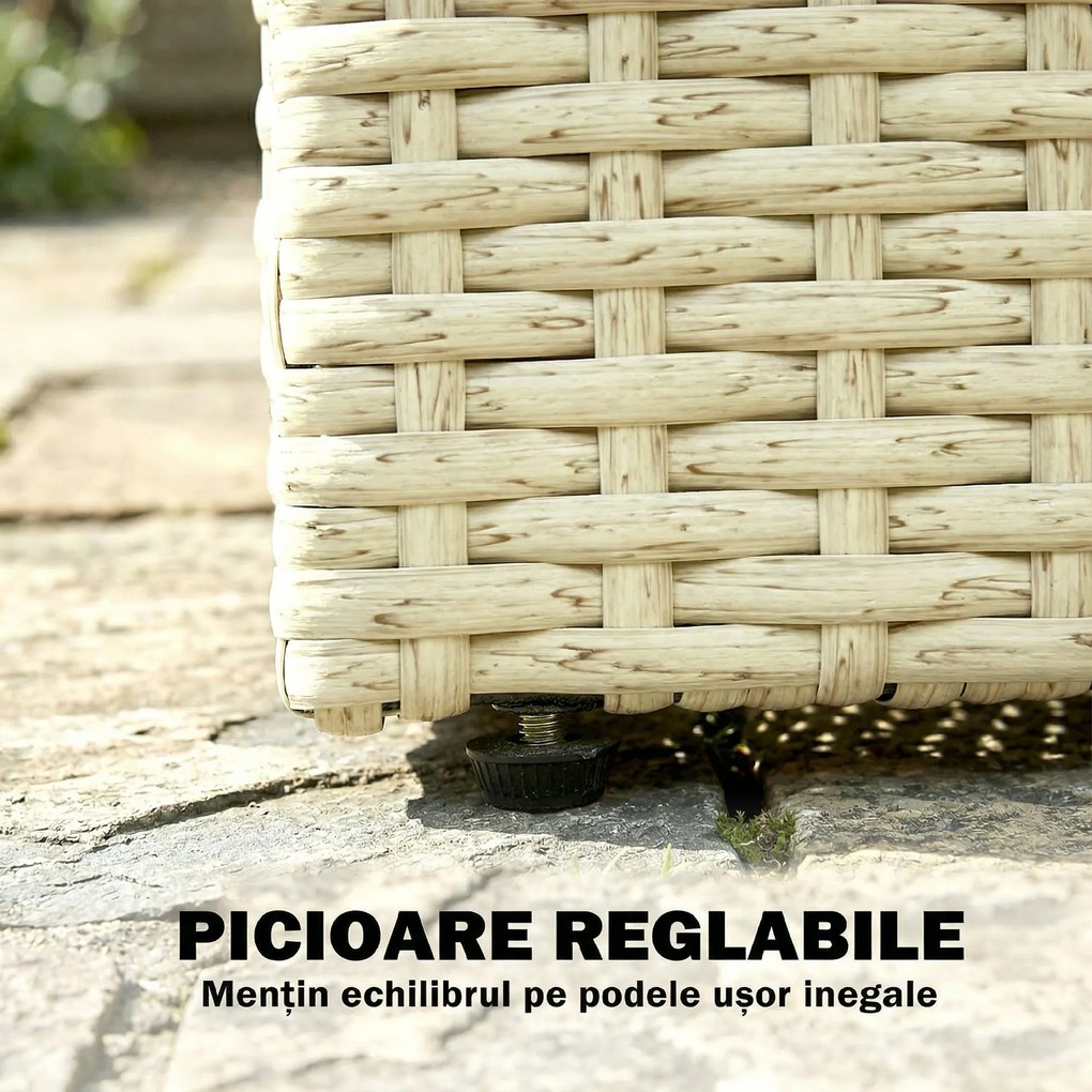 Outsunny Jardinieră cu spalier, ghiveci din poliratan | Aosom Romania