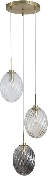 Lustra cu 3 pendule sticla colorata Whirl