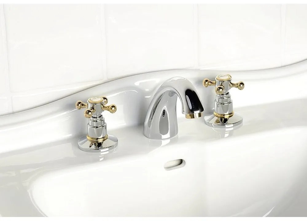 Baterie argintiu-lucioasă/aurie pentru chiuvetă Antea – Sapho