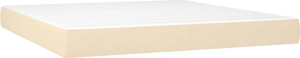 vidaXL Saltea cu arcuri buzunar, fermitate medie, crem, 160x200x20 cm, textil