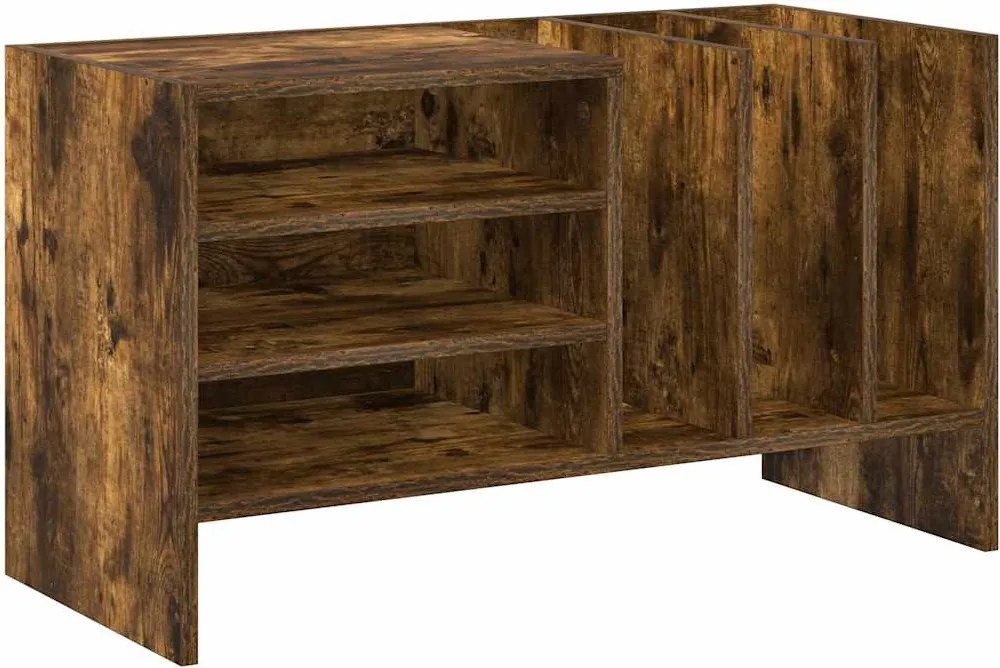 vidaXL Dulap pentru discuri de vinil Stejar fumuriu 78,5 x 35 x 45 cm