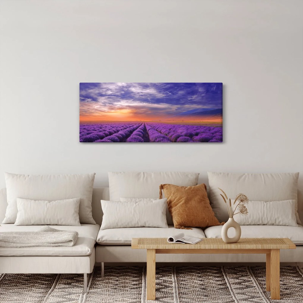 Tablou câmpului cu lavandă (120x50 cm)