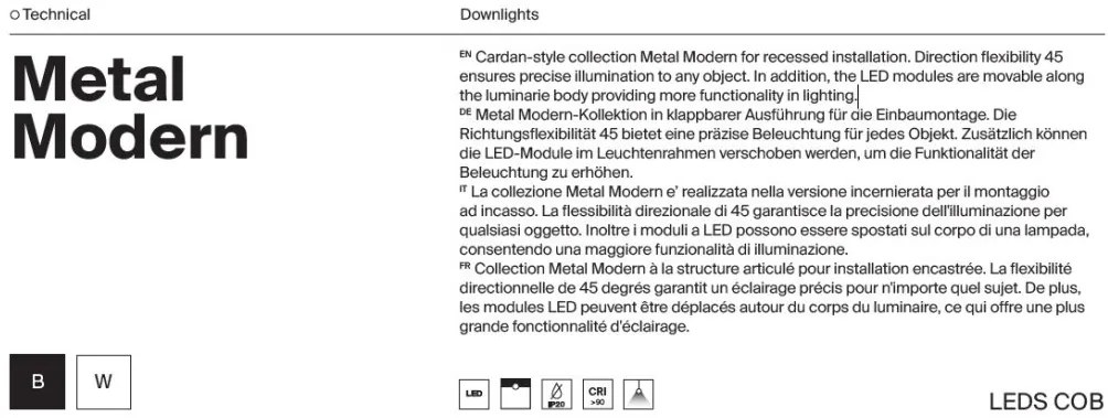 Spot LED incastrabil design tehnic Modern alb