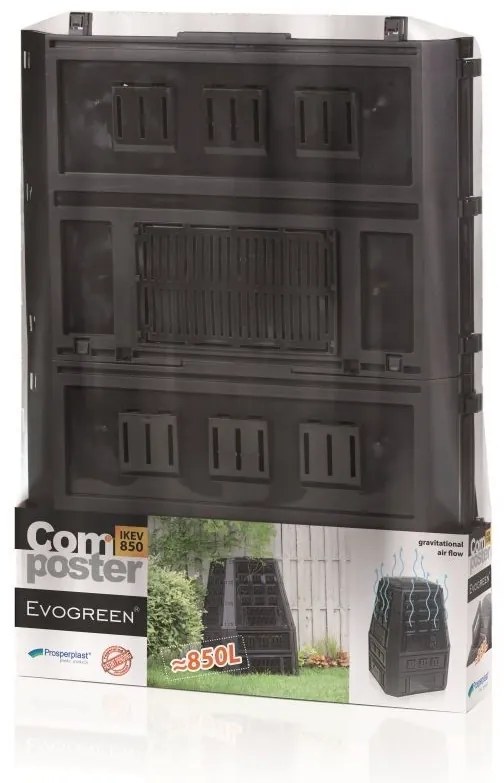 Compost, 850 l, negru