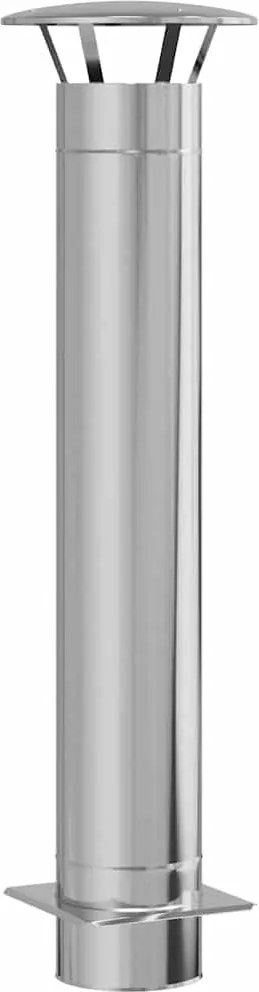 vidaXL Extensie pentru șemineu Argintiu 35 x 35 x 132 cm