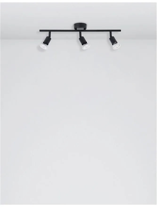 Plafonirea cu 3 spoturi design minimalist LUP negru