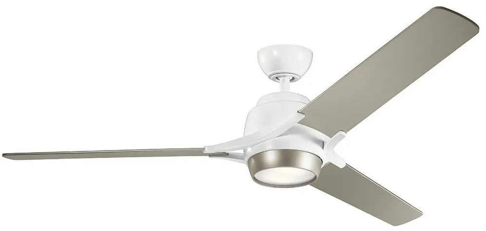 Ventilator LED dimabil de tavan Kichler KLF-ZEUS-60-WHT ZEUS LED/10W/230V + telecomandă