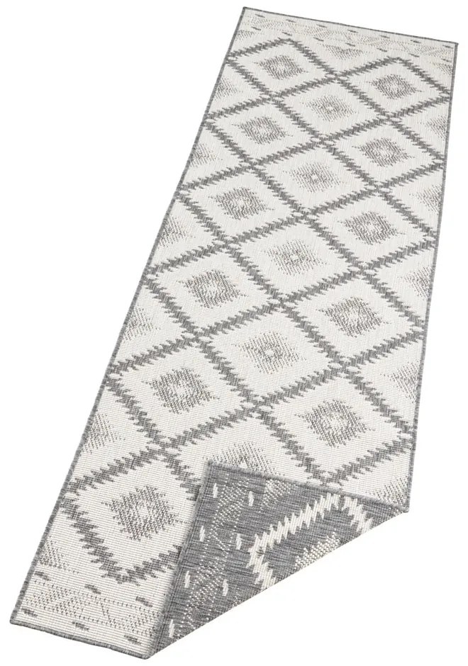 Covor adecvat pentru exterior NORTHRUGS Malibu, 80 x 250 cm, gri-crem