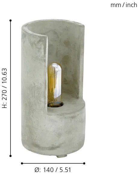 Lampă de masă LYNTON Eglo 49111 1xE27/60W/230V