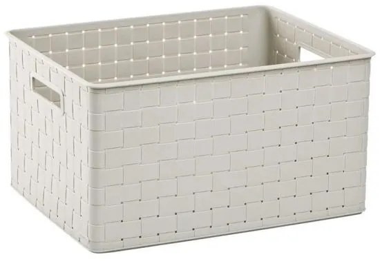 Cos rufe, 2 manere, plastic, crem, 30 L, 43x33x23 cm, Curver