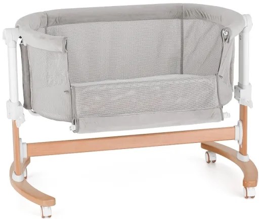 Pătuț pentru bebeluși PETITE&MARS 2 în 1 GLORY gri