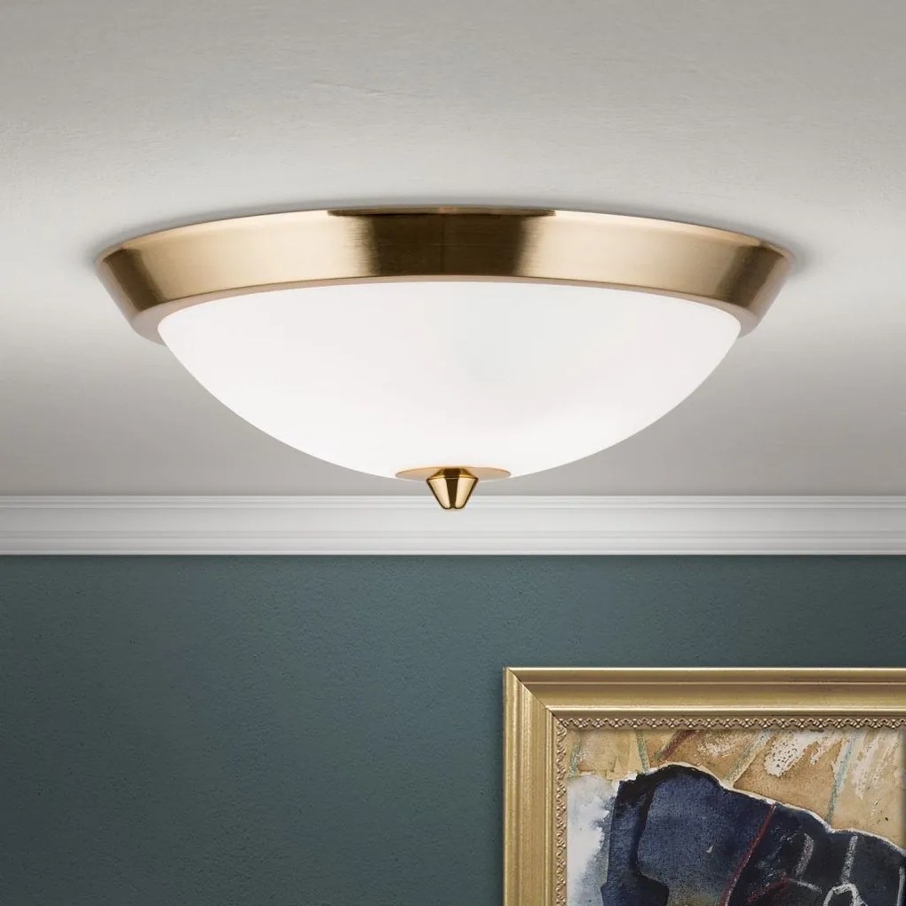 Plafoniera design modern OPALDESIGN 24cm, auriu mat