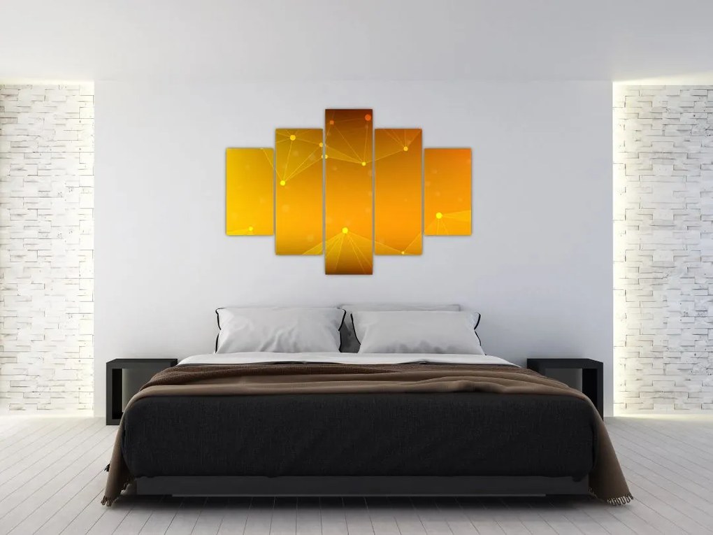 Tabloul abstract galben (150x105 cm)