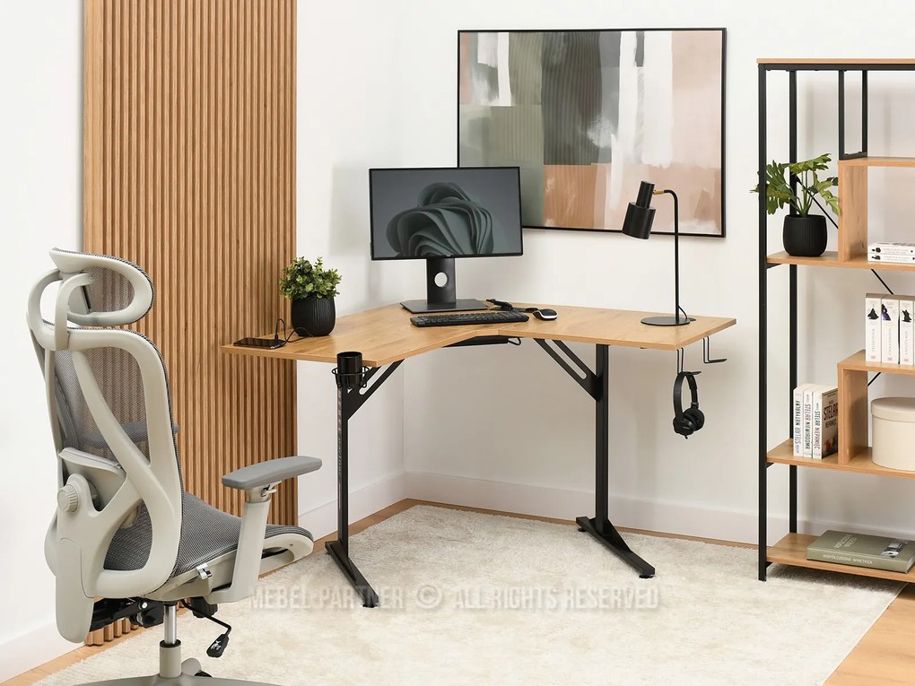 Masă PC Matts C (stejar + negru). 1109795