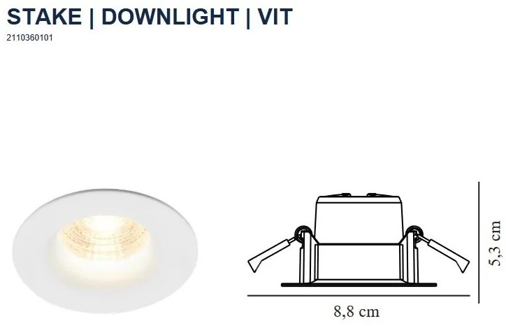 Spot LED incastrabil dimabil Stake alb