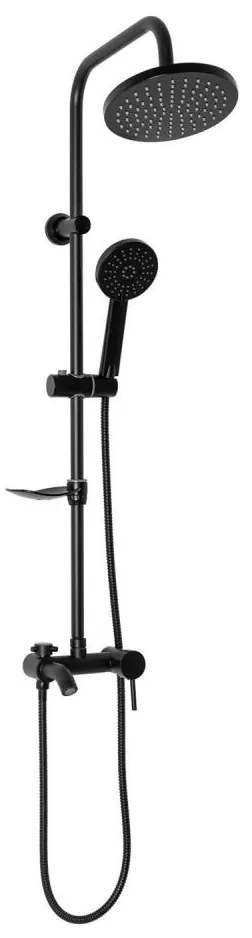REA-P7005 - Set de duș LUIS, negru mat