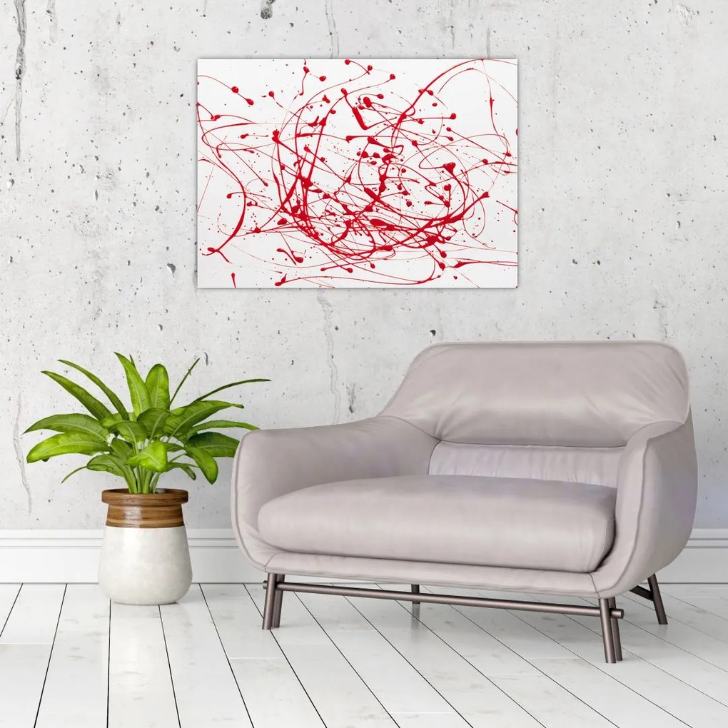Tablou pe sticlă - Tehnica de picurare (70x50 cm)