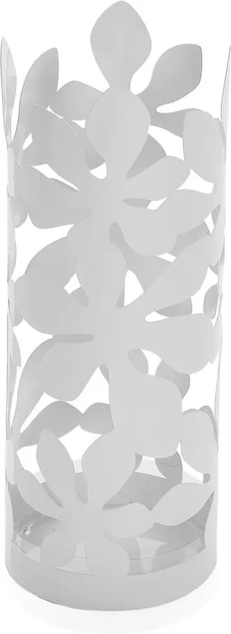 Suport metalic pentru umbrele Versa Flores, înălțime 49 cm, alb