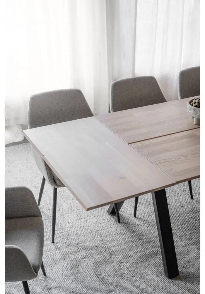 Masă de dining extensibilă cu blat din lemn de stejar 220x100 cm Carradale - Rowico