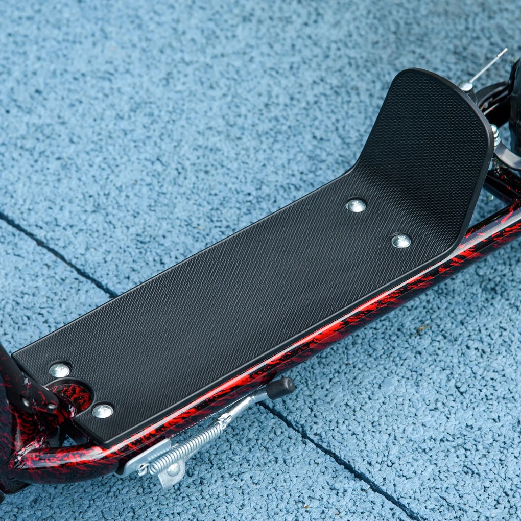 AIYAPLAY Trotinetă patinetă scuter copii roți mari de la 6 la 12 ani înălțime reglabilă frână spate scara roșu | Aosom Romania
