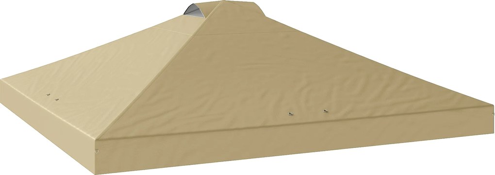 Outsunny Husă de înlocuire pentru tonelă 3 x 3 m UV50+ impermeabilă cu 8 orificii de drenaj 3 x 3 m, crem | Aosom Romania