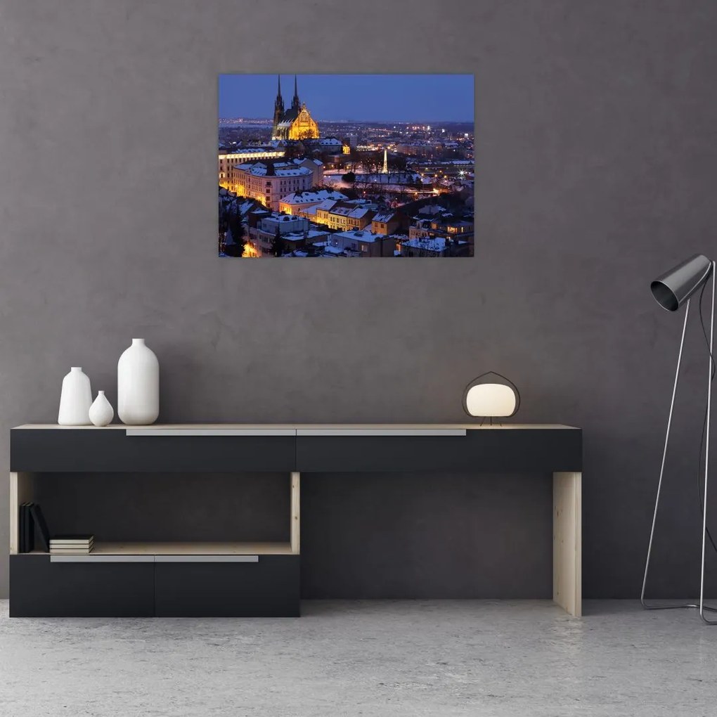 Tablou pe sticlă - Catedrala Sf. Peter și Paul, Brno, Republica Cehă (70x50 cm)