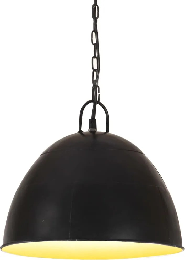 vidaXL Lustră industrială vintage, negru, 31cm, rotund, 25W, E27