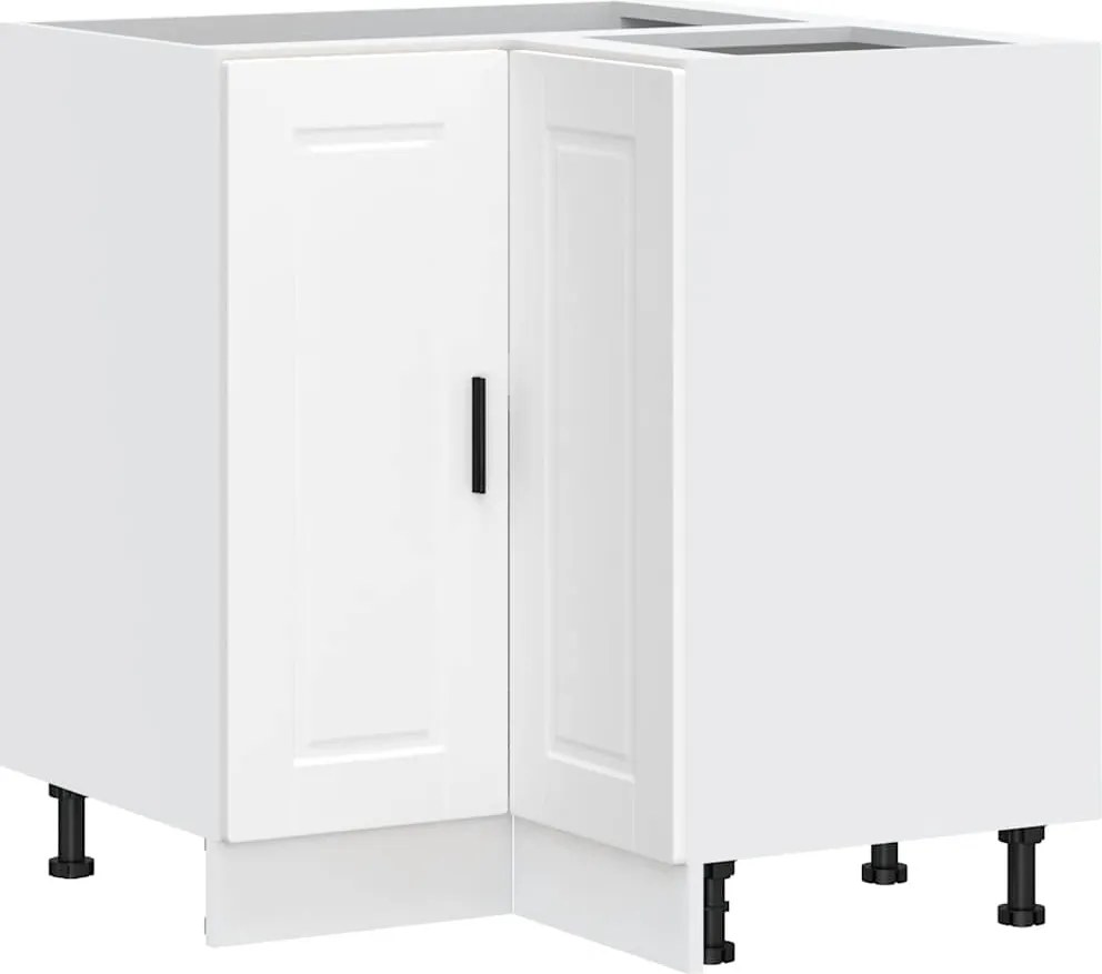 vidaXL Dulap de bază pe colț de bucătărie „Porto”, alb, lemn prelucrat