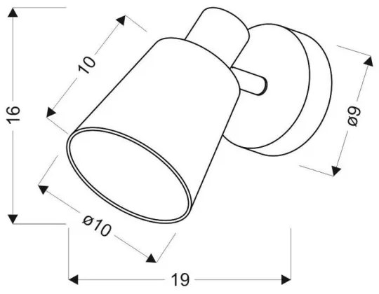 Aplică perete spot PIN 1xE14/40W/230V