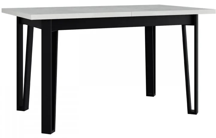 Masă sufragerie extensibilă Elarna 80 x 140 180 III (Alb + Negru) (pentru 4-8 persoane). 1105375