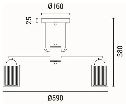 Lustră aplicată 3xE27/60W/230V
