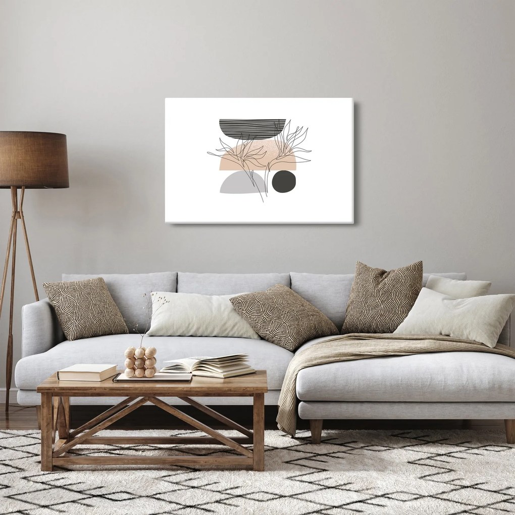 Tablou - Linie de artă flori N⁰2 (90x60 cm)