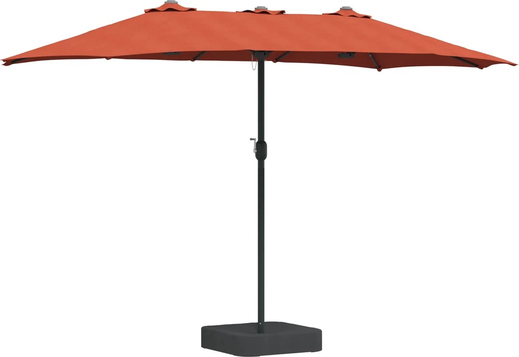 vidaXL Parasol de Grădină Terracota 385 x 209 x 244 cm Poliester