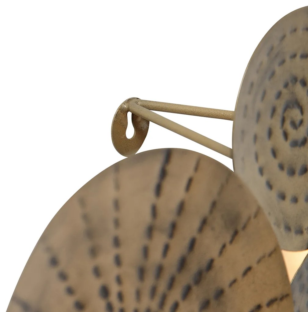 Lampă de perete Art Deco aur antic 71 cm - Kelly