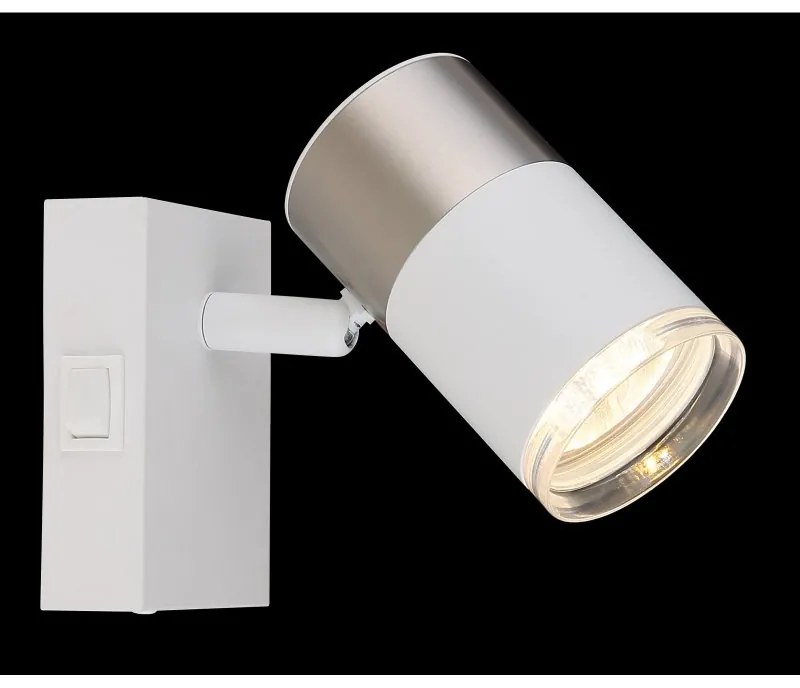 Aplica cu Spot directionabil BRISBON nickel/alb