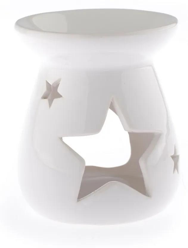 Aroma-lampă ceramică Stea, alb