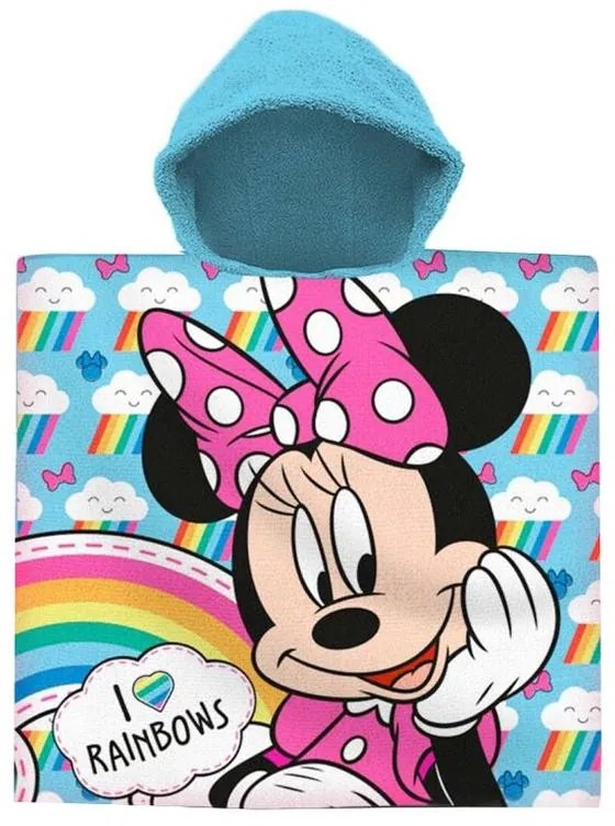 Disney Minnie Rainbows poncho prosop de plajă 60x120 cm