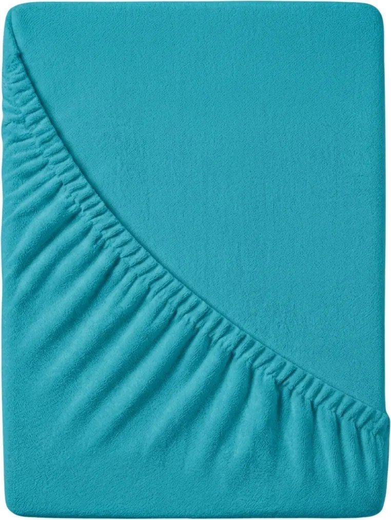 Cearsaf Frotir cu elastic EXCLUSIVE 90x200 cm turcoaz