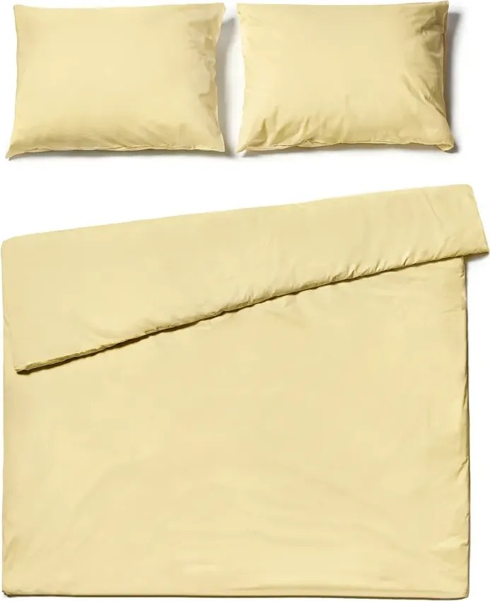 Lenjerie de pat din bumbac CALMORA galben deschis Dimensiune lenjerie de pat: 2 buc 70 x 90 cm | 160 x 200 cm