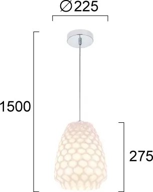 Lustră pe cablu FELICIA 1xE27/60W/230V albă