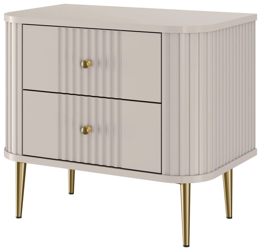 Set noptiera Vesper 56 cm - cashmir / picioare aurii