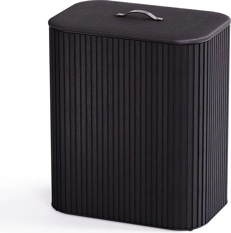 Coș de rufe negru 3x30 l din bambus Tota Trio Luxe – Joseph Joseph