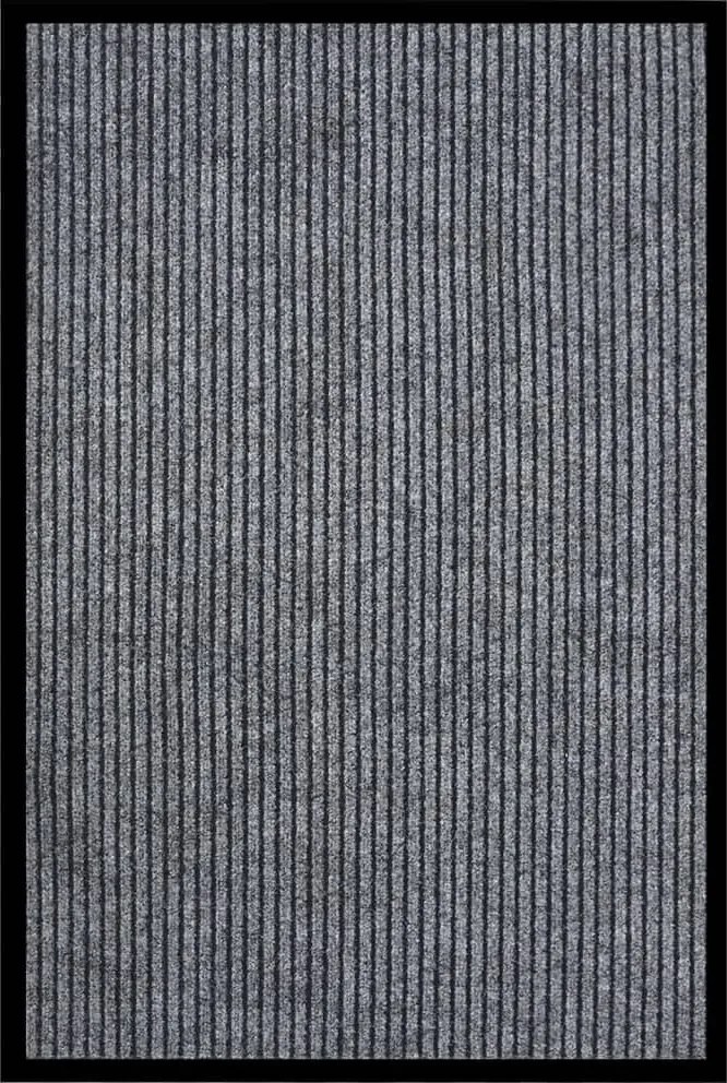 vidaXL Covoraș de ușă, gri cu dungi, 80x120 cm